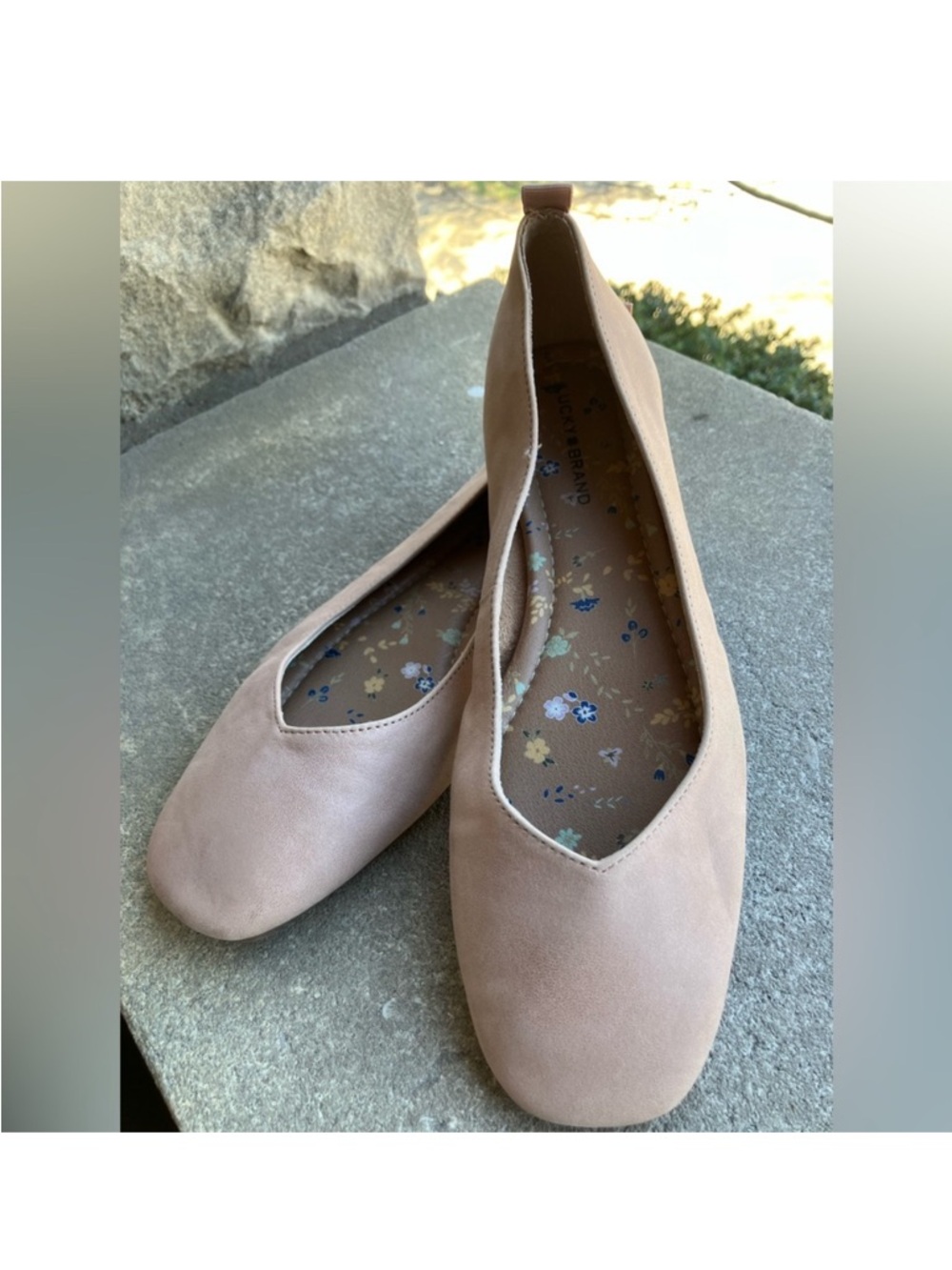 Lucky Brand Women's Nude Blush Ballet Flats